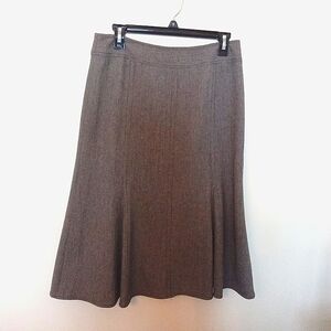 Laura Studio Herringbone Tweed Full Skirt